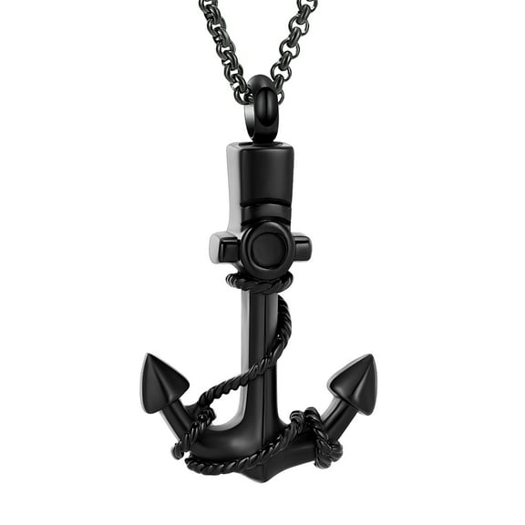 Men Women Memorial Anchor Urn Necklace Lockets for Ashes Pendant Keepsake Cremation Jewelry for Ashes Holder