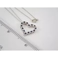 thumbnail image 2 of Rag Jewels 2.20 Ct Round Cut Blue Sapphire & Diamond Womens Heart Pendant 14K White Gold Plated 925 Sterling Silver, 2 of 3
