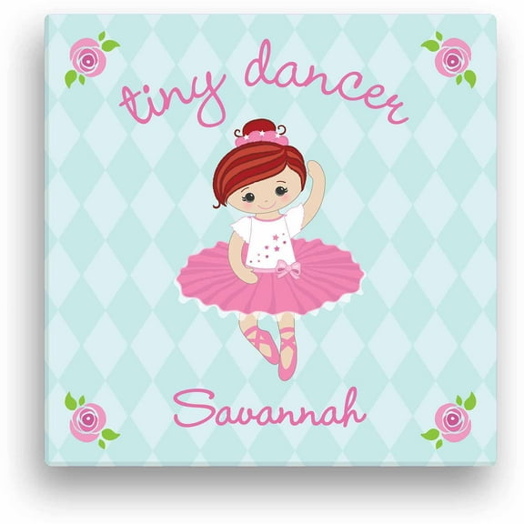Tiny Dancer 12" x 12" Personalized Canvas, Red Hair