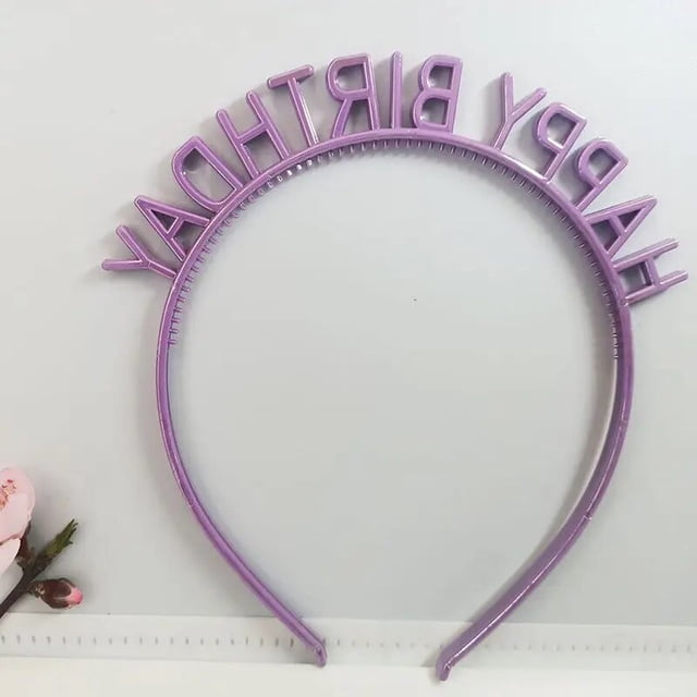 Diademas de feliz cumpleaños para niños, adornos de pinzas para el pelo de plástico dorado, plateado, rosa y dorado, decoración de fiesta de cumpleaños, sombreros de corona