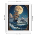 thumbnail image 2 of Paint By Numbers Kit for Adults Beginner - Moonlit Sailing Ship Lighthouse Waves DIY Canvas Painting Kits for Adults, Frameless Paint By Number for Adults for Home Wall Decor 16x20 Inch, 2 of 7