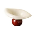 thumbnail image 4 of veasfak Bol à Fruits sur Piédestal en Céramique, Plateau de Rangement pour Collations, Assiette à Salade, Service d'Apéritif Rouge Blanc, 4 of 9