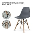 thumbnail image 3 of Silla Minimalista Mirel 4 piezas Gris, 3 of 8
