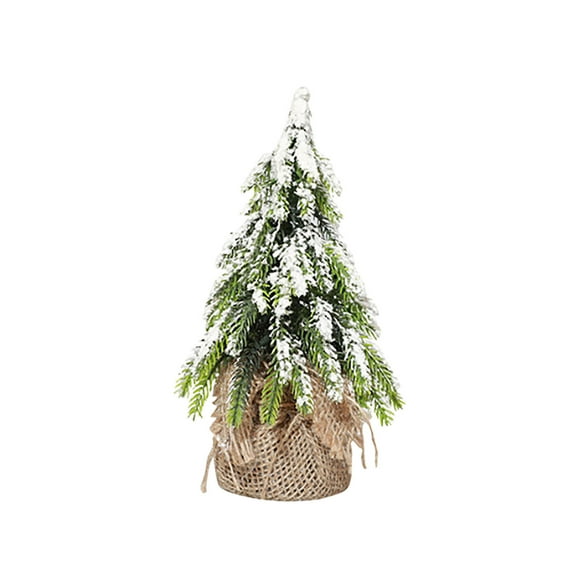 Christmas Decorations Snowflake Flocking Christmas Table Tree Decoration, Super Thick Tree Flocking Small Christmas Tree Table Placing Decoration Christmas Indoor Home Decoration