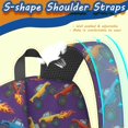 thumbnail image 5 of Monster Cartoon Truck Black Pattern 17" Waterproof Oxford School Backpacks for Teens, S-Shape Padded Straps, for School, Travel, Hiking, Camping, 5 of 5