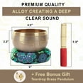 thumbnail image 3 of IBA Indianbeautifulart Tibetan Singing Bowl Musical Instrument For Meditation W/ Stick & Cushion Handcrafted In Nepal Bowl For Relaxation, Yoga & Spiritual Healing, 3 of 7