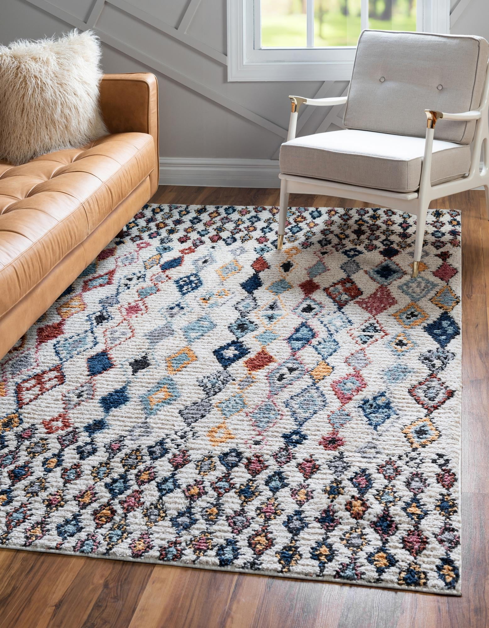 Morocco Collection Rug 4' x 6' Multi HighPile Rug Perfect
