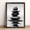 01, variant on 12x16in Framed Zen 6 Stacked Stones Wood Print, Wooden Frame & Wooden Backing, Black White Water Ripples River Rocks Wall Art, Spa Bathroom Bedroom Home Decor