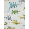 thumbnail image 4 of Milkberry Soft Bamboo Pajamas Toddler Pajama Set Boys in White Large Dino Pattern - Size 3T, 4 of 5