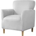 thumbnail image 2 of SHANNA Single Armchair Cover Stretch Chair Covers Anti-Slip Furniture Protector for Living Room Banquet（Light Grey）, 2 of 6