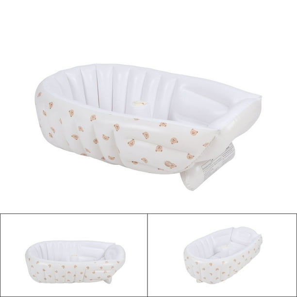 Bañera Para Bebé Con Bonitos Patrones De Dibujos Animados, Diseño De Brazo Biónico Para Soporte De Bebé, Inflable Portátil Para Playas, Piscinas Y Acampadas