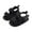Black, variant on Infant Baby Girls Summer Sandals with Flower Bowknot Soft Sole Newborn First Walker Crib Dress Shoes Black 3 Months