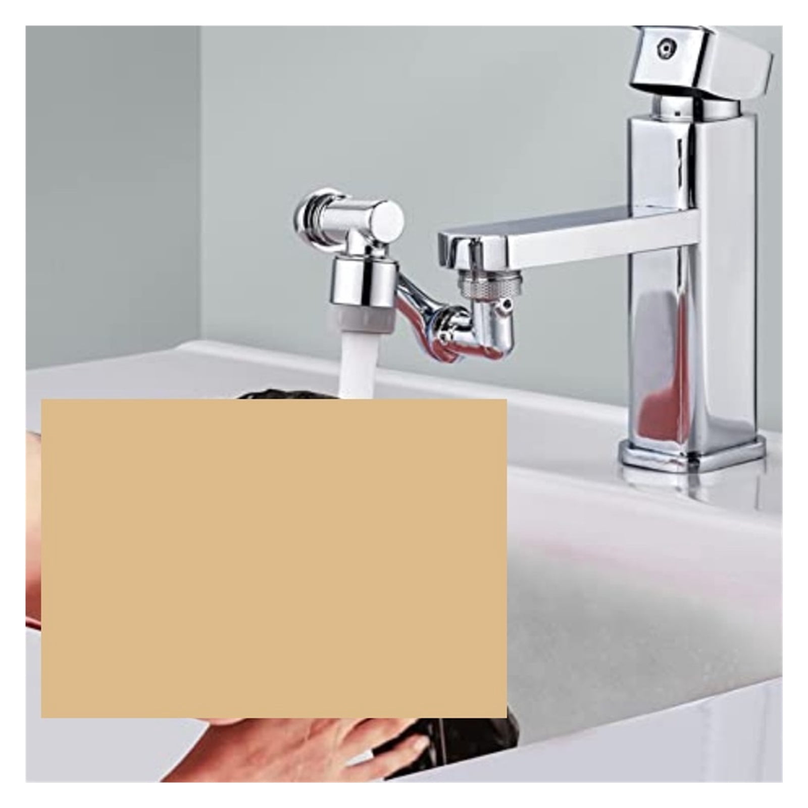 1080° Rotation Faucet Aerator Splash Dual Mode Kitchen Tap Extend Water Nozzle Faucet 22/24mm Adaptor Faucet Bubbler Robotic Arm ,Easy to Install