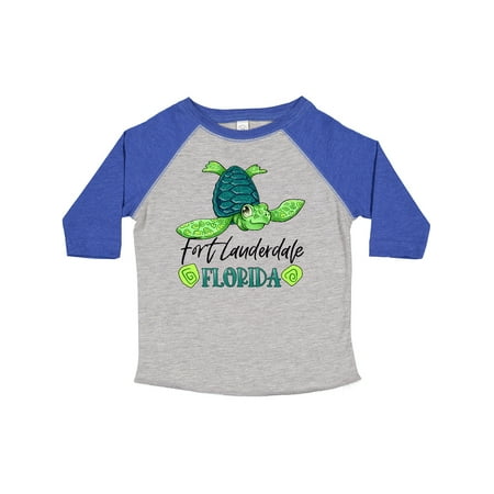 

Inktastic Fort Lauderdale Florida Happy Sea Turtle Gift Toddler Boy or Toddler Girl T-Shirt