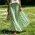 thumbnail image 2 of Gfyviroh Striped Maxi Skirts for Women High Waisted Trendy Flowy Swing Long Skirt Casual Versatile Loose Vacation Skirt, 2 of 6