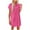 Hot Pink, variant on 50% Off Clear! Womens Summer Dresses Women's Summer Button Up Shirt Skirt With A Collar Made Of Cotton And Linen Mini Dress Beige S