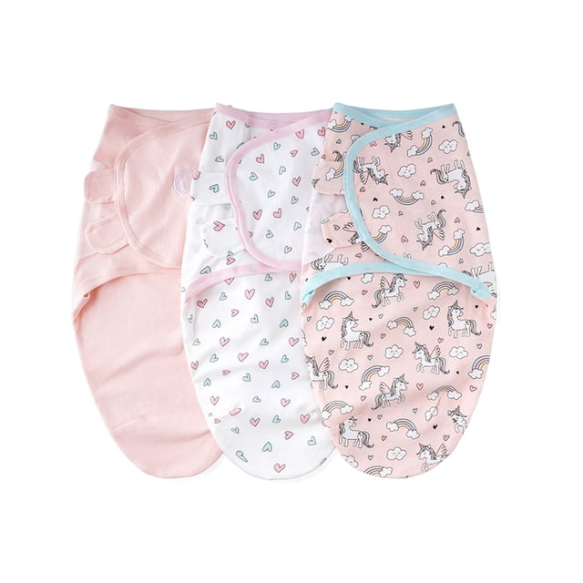 Manta Swaddle insular SU3007 3PCS Manta de dormir infantil de algodón suave multicolor con lindo Patrón de dibujos animados