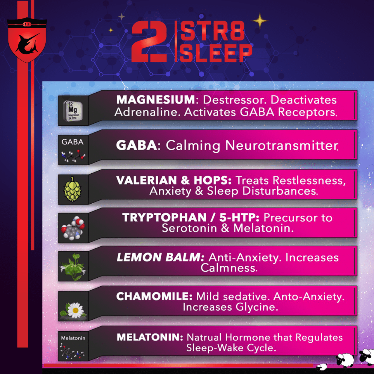 Success Chemistry Str82sleep Sleep Support Supplement with Herbal Blend - General Health & Wellness Support for Adults - 60 Count