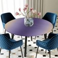 thumbnail image 5 of Elastic Fitted Round Tablecloth, Purple Yellow Ombre Waterproof Stretch Table Cover for 36"-44" Tables, Farmhouse Modern Gradient Art Washable Outdoor Tablecloths for Patio, Picnic, Camping, 5 of 9