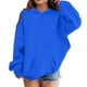 thumbnail image 4 of Gibobby Sudadera de cuello redondo de manga larga de algodónNiños Niñas Lana Sólida Manga Larga Patchwork Con Capucha Engrosada Sudadera Cálida Blusa Top(Azul oscuro, 12-18 Meses), 4 of 5