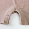 thumbnail image 6 of WERYOUNG Girls Boys Bodysuits Spring Summer Short Sleeve Solid Color Sleep And Play Rompers Kids Trendy Onesie，Brown，0-3 Months, 6 of 8