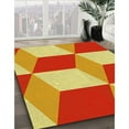 thumbnail image 3 of Ahgly Company Machine Washable Indoor Rectangle Transitional Bold Yellow Area Rugs, 3' x 5', 3 of 7