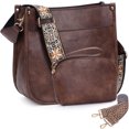 thumbnail image 2 of HKCLUF Crossbody Bag for Women 2pcs Leather Crossbody Bag and Wallet Set With 2 Replacement Guitar Leopard Straps Hobo Handbag, 2 of 9