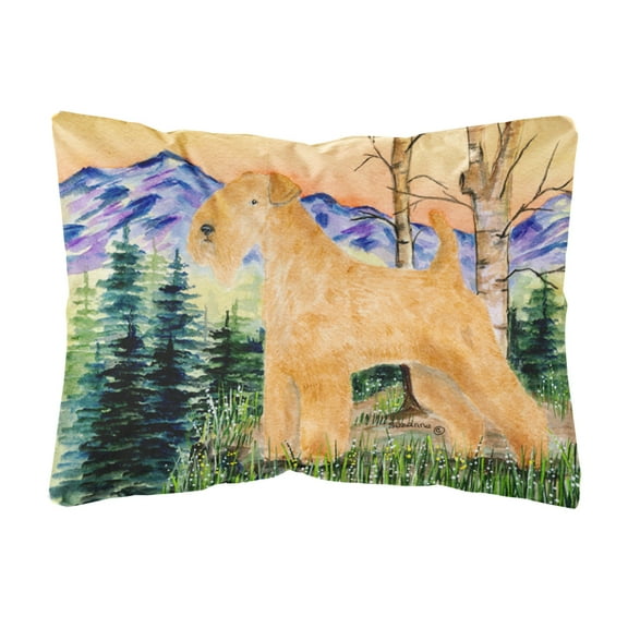 Caroline's Treasures SS8168PW1216 Lakeland Terrier Decorative   Canvas Fabric Pillow, 12H x16W, multicolor