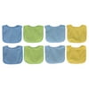 Neat Solutions Pastel 8pk Boy Bib with Water Resistant Core