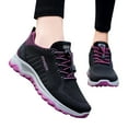 thumbnail image 3 of NOKIO Hiking Sneakers for Women Lightweight Outdoor Walking Shoes with Elastic 𝖫a𝖼e Up, Comfortable Casual Running Shoes Mesh Breathable Sports Shoes for Back to College, 3 of 9