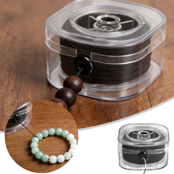 0.8mm Clear Stretch Cord – 50 Yard Elastic Beading Thread for Bracelets, Necklaces, and Beaded Crafts