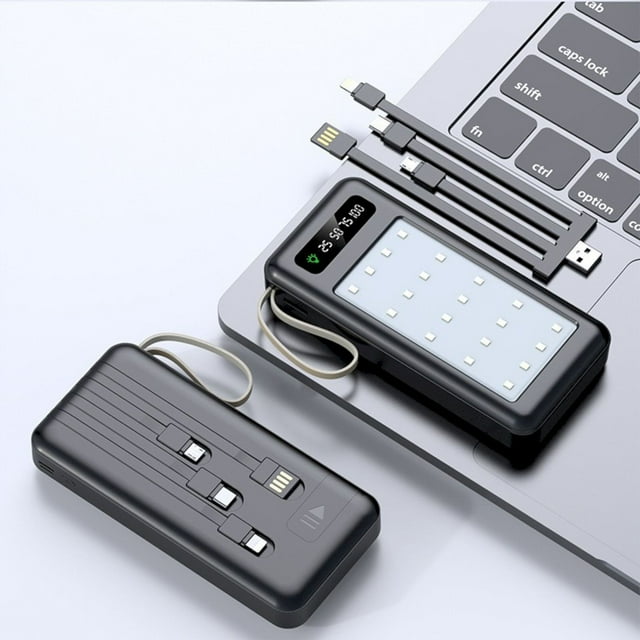 Power Bank Fast Charging Portable Charger Power Bank External Battery With Powerful Flashlight For Phones And Hiking