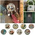 thumbnail image 4 of asddcavvf Retro Round Door Sign Retro Animal Door Sign for Daily for Farmhouse Coffee Shop Front Door Home Decoration Table Decorations for Dining Room, 4 of 4