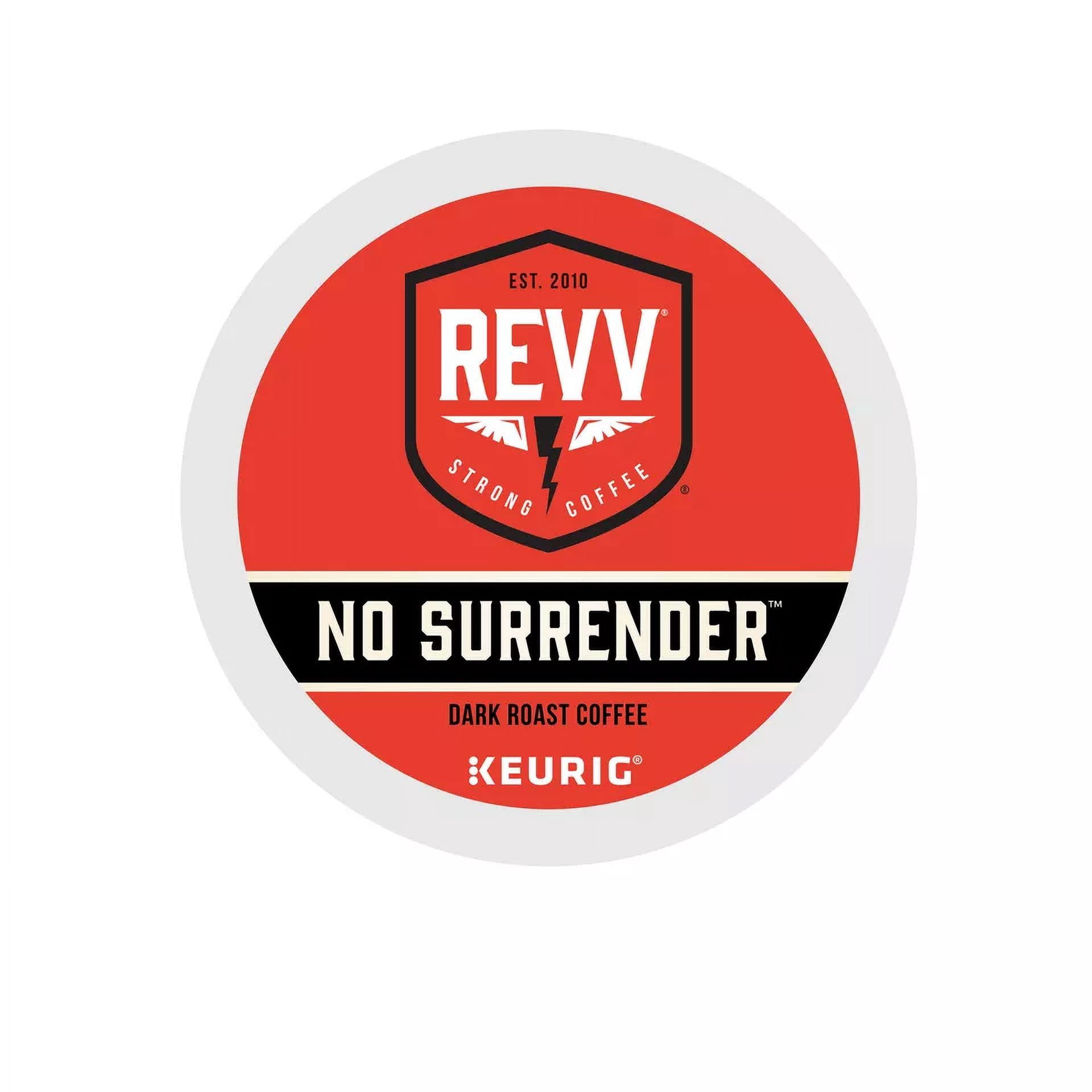 Revv No Surrender K Cup Pods Coffee, Dark Roast, 48 Count