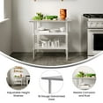 thumbnail image 3 of Flash Furniture 24x36 Portable Prep and Work Table with NSF Certified 18 Gauge Stainless Steel Top Shelf and 2 Adjustable Galvanized Steel Undershelves, 3 of 8