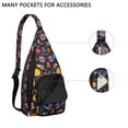 thumbnail image 4 of Space Geek Sling Backpack - Galactic Nebula Print Crossbody Bag, RFID Blocking Secure Pockets for Travel, 4 of 4