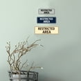 thumbnail image 5 of Standard Restricted Area Sign (Blue) - Small, 5 of 5