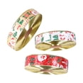 thumbnail image 1 of Miangastore 3 Rolls 5cm Christmas Package Ribbon Premium Shimmering Xmas Wreath Pattern Riband for Christmas Party Crafts Gifts Decor, 1 of 8
