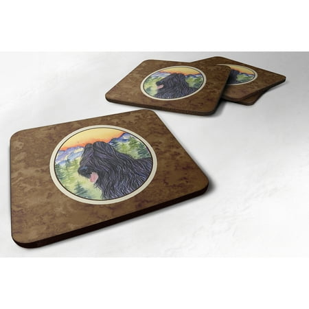 

Carolines Treasures SS8319FC Briard Foam Coaster Set of 4 3 1/2 x 3 1/2 multicolor
