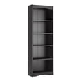 thumbnail image 3 of CorLiving Hawthorn Engineered Wood 5-Tier Adult Standard Bookcase with 4 Adjustable Shelves, Black, 3 of 7