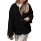 thumbnail image 2 of Abrigos de Invierno para Mujer, de Larga, con Botones, Chaquetas de Forro Suave, Ropa de Abrigo, Moda de Otoño Negro M, 2 of 9