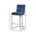 thumbnail image 3 of Meridian Furniture Heidi 26"H Velvet Counter Stool in Navy, 3 of 5