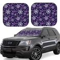 thumbnail image 1 of Fotbe Christmas Purple Snowflakes Juego de 2 Piezas de Parasoles para Parabrisas | Bloqueador Solar para Auto | Accesorios Plegables para Protección Solar Interior-Medium, 1 of 6