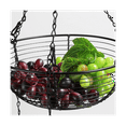 thumbnail image 2 of 3-Tier Hanging Basket Fruit Organizer Kitchen Heavy Duty Wire Organizer with Wire Metal Ceiling Hooks-Black Wire Basket, 2 of 5