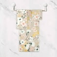 thumbnail image 5 of SKYSONIC 3 Pack Towel Beautiful Floral Motif Cotton Bath Towel Set (1 Bath Towel, 1 Hand Towel, 1 Washcloth) for Bathroom, Super Soft and Quick Dry Towels, 5 of 7