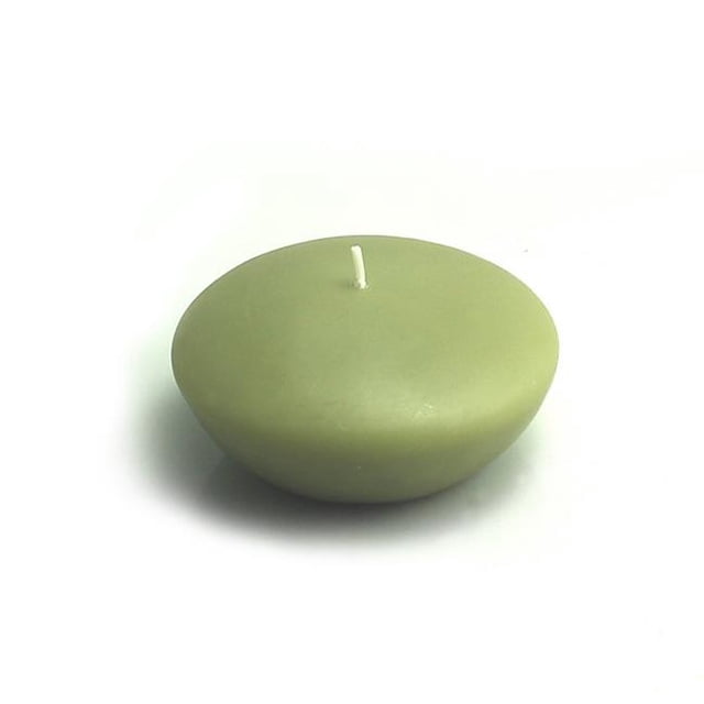 Jeco CFZ-059-6 3 in. Sage Floating Candles, Green - 72 Piece