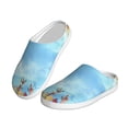 thumbnail image 2 of Daiia Sea and Fish Print Women’s Fuzzy Slippers Memory Foam Lightweight House Shoes Cozy Loafer Flannel House Shoes-42/43, 2 of 7
