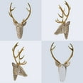 thumbnail image 4 of Deer Head Wall Decor Geometrical Antique Copper Deer Antlers Wall Sculpture Faux Taxidermy Resin Wall Animal Head, 4 of 9