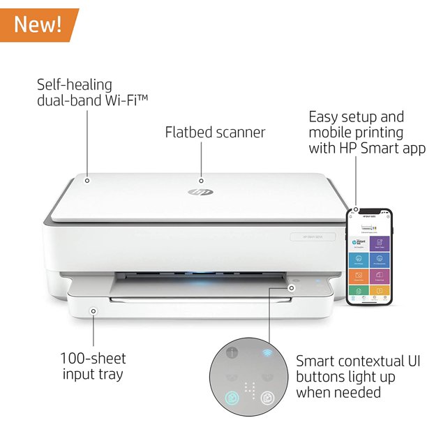 HP ENVY 6055 Wireless AllinOne Printer Mobile Print, Scan & Copy