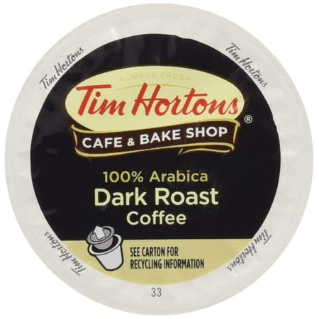 Tim Hortons Dark Roast Single Serve Coffee Cups, 96 Count (Packaging May